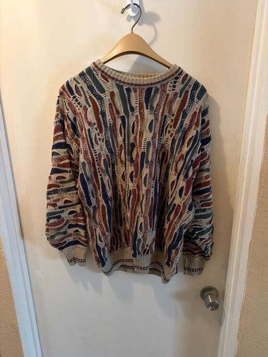 Marconi Le Collezioni Other - Vintage Marconi Le Collezioni 3D Knit Coogi-Style Textured Multi-Color Sweater